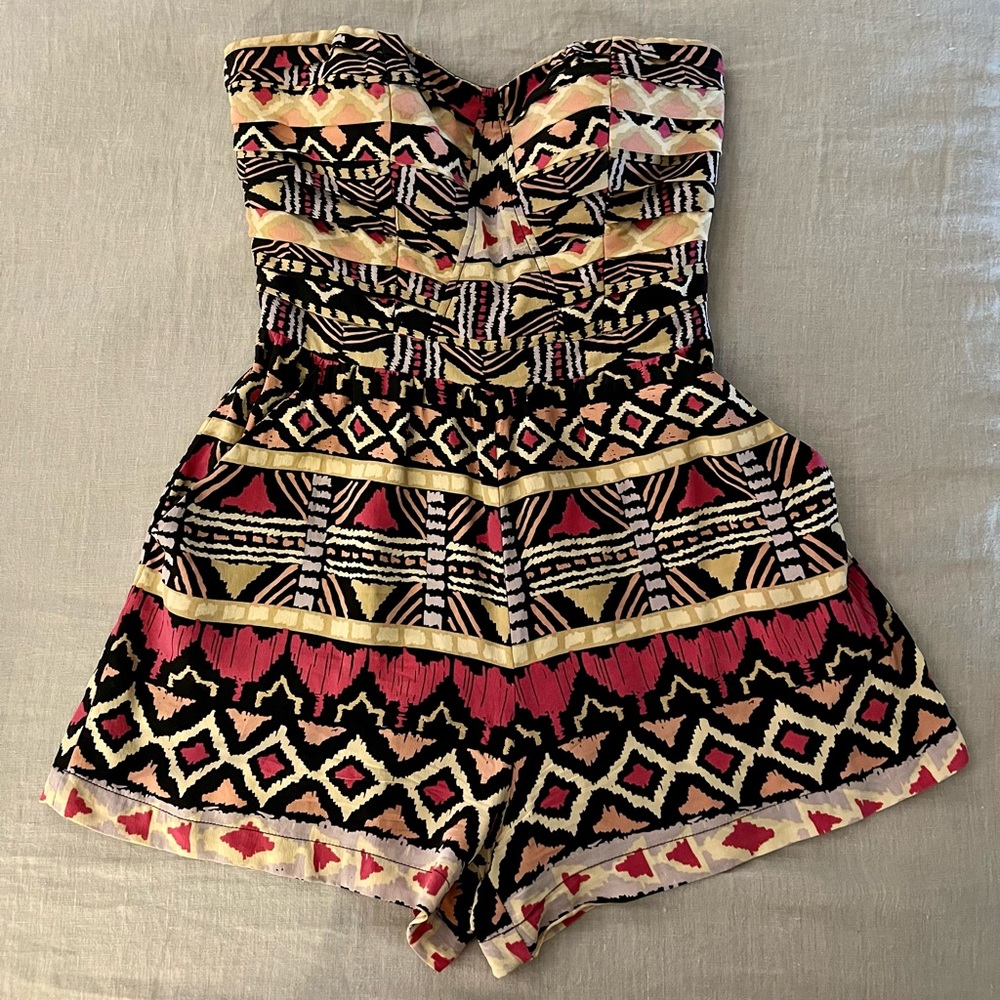 Charlie Jade Pink Romper XS 100% Silk